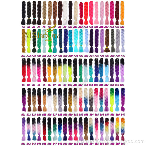 Aisi Beauty Wholesale Cheap Vendor Hotselling Ombre Color Jumbo Box Braid Twist Synthetic Crochet Braiding Hair Extensions